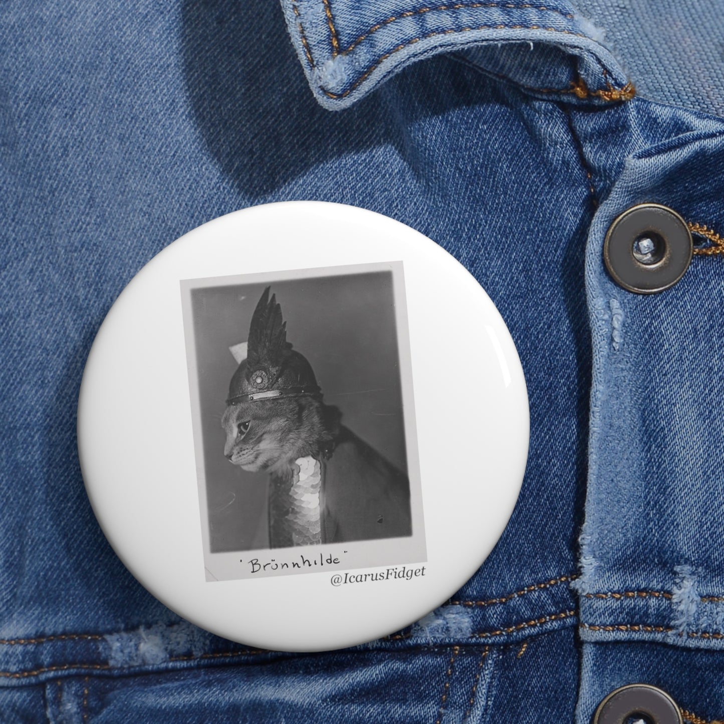 Brunnhilde the Valkyrie Cat - Pin Buttons