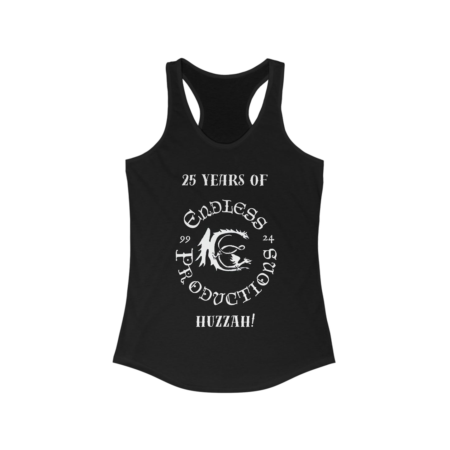 Endless Productions 25 Years of Huzzah Racerback Tank