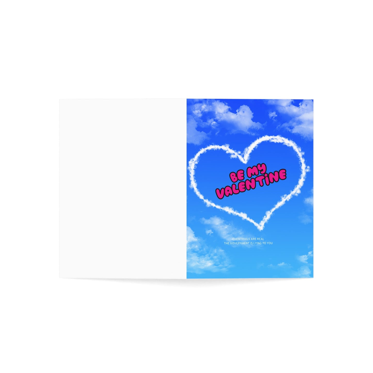 Greeting Cards, Heart Shaped CHEMtrails Valentine's Card, Chemtrail Greeting Cards, Love Note Cards, Romantic Stationery, Heart Chemtrails