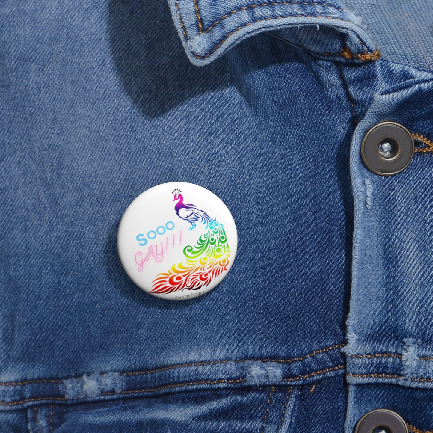 Gay Peacock - Pin Buttons