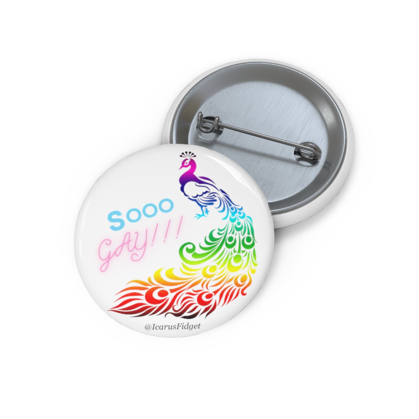 Gay Peacock - Pin Buttons