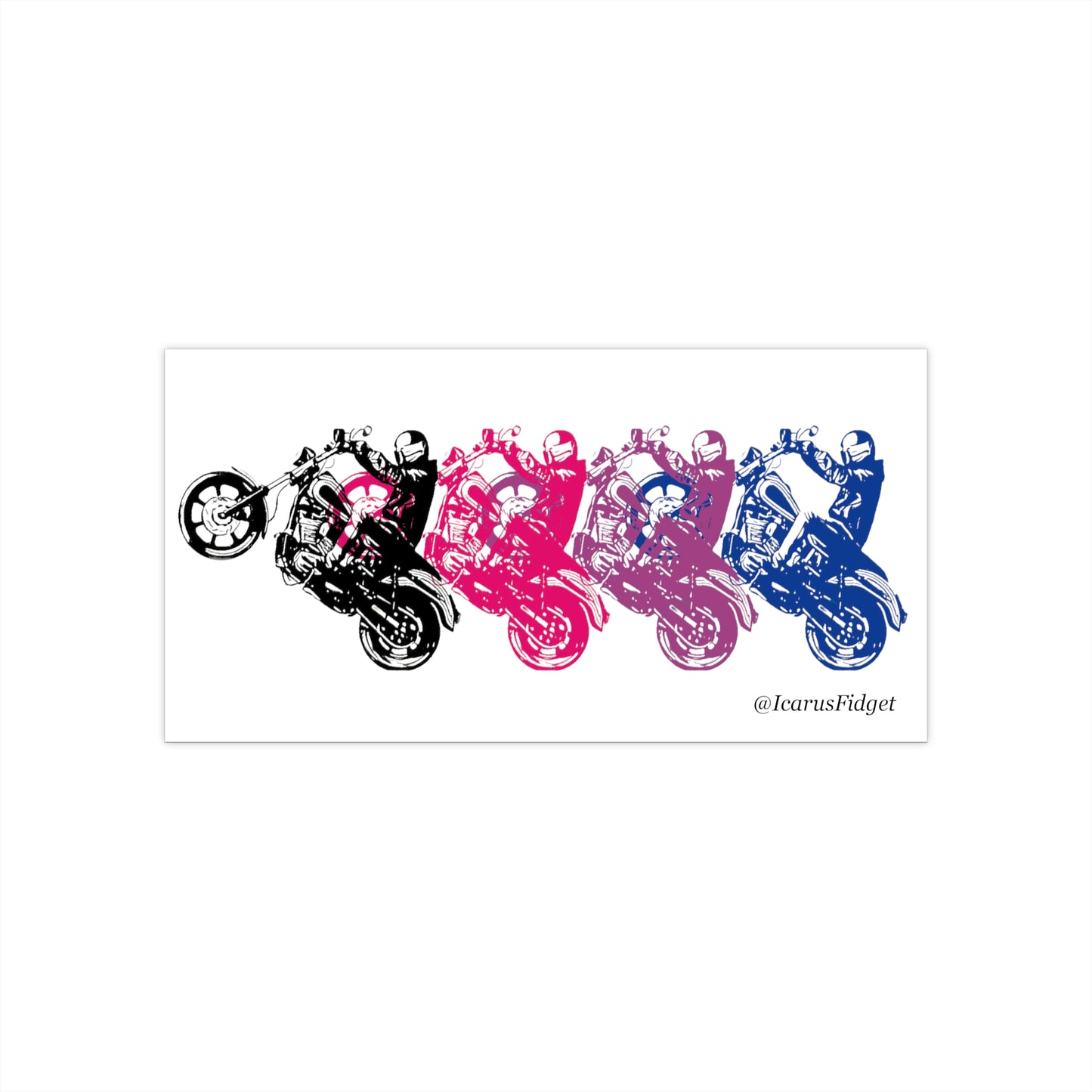 We Ride Equal - Bi - Sticker