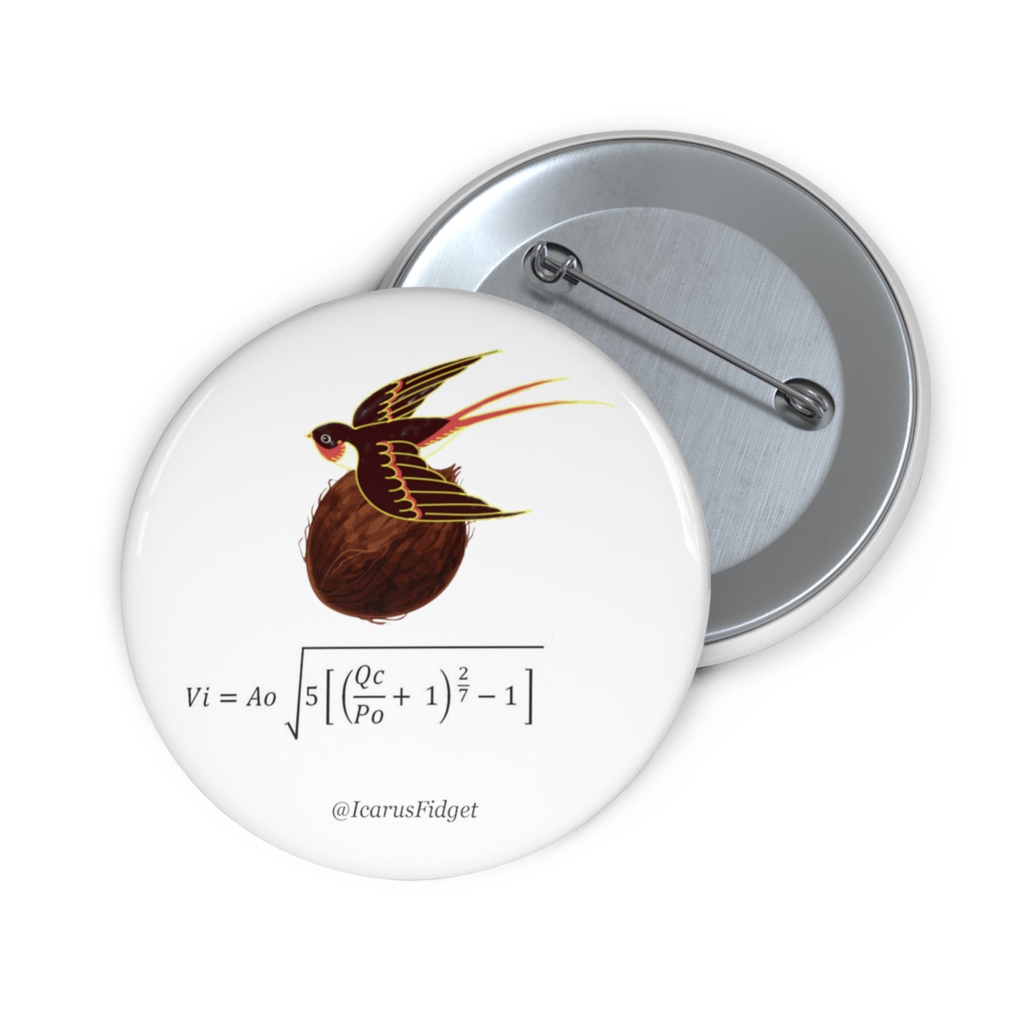 Airspeed velocity of an unladen swallow - pin