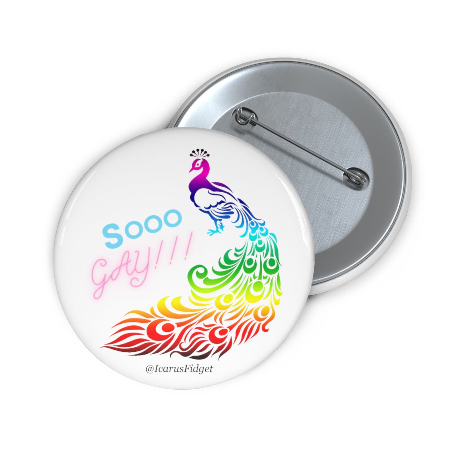 Gay Peacock - Pin Buttons