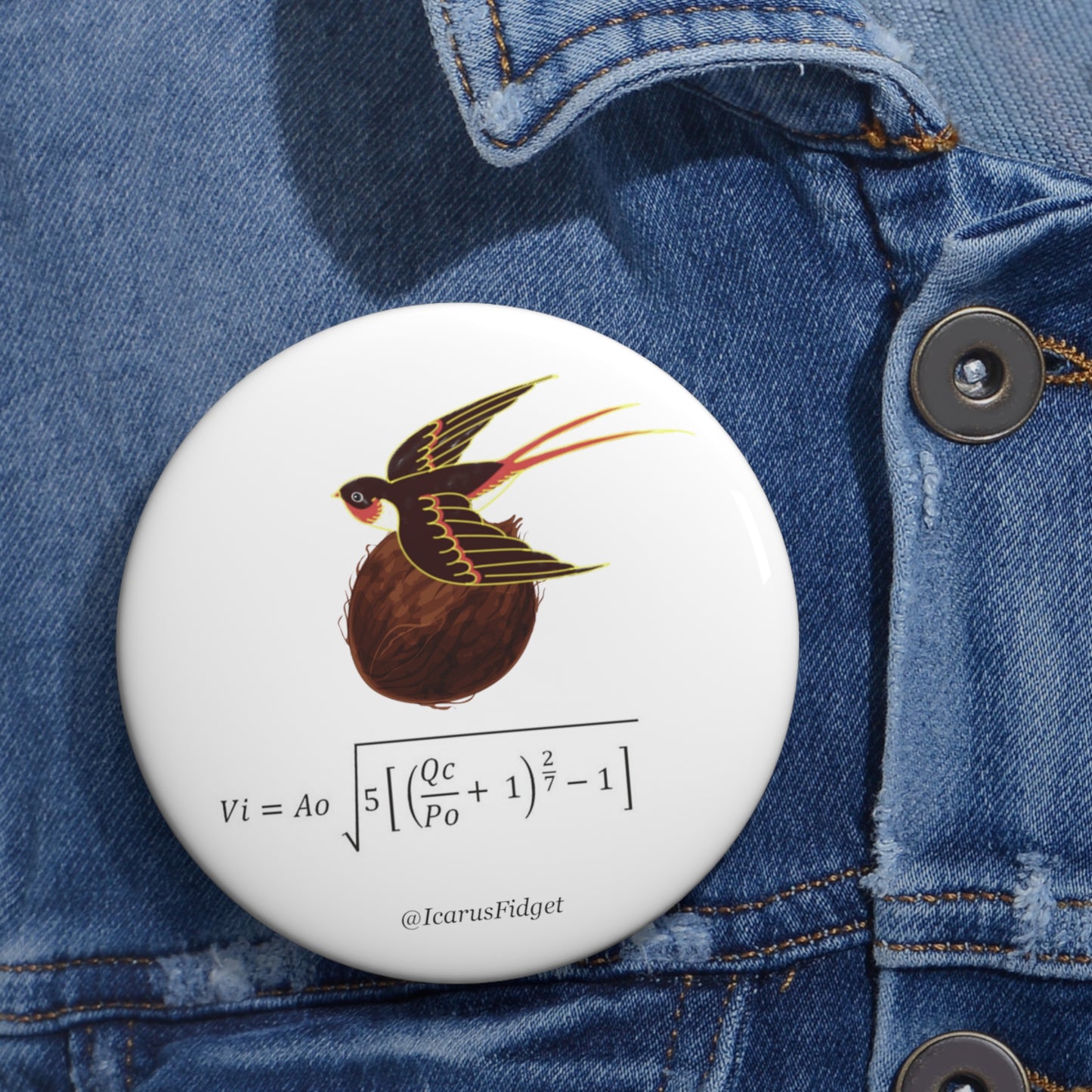 Airspeed velocity of an unladen swallow - pin