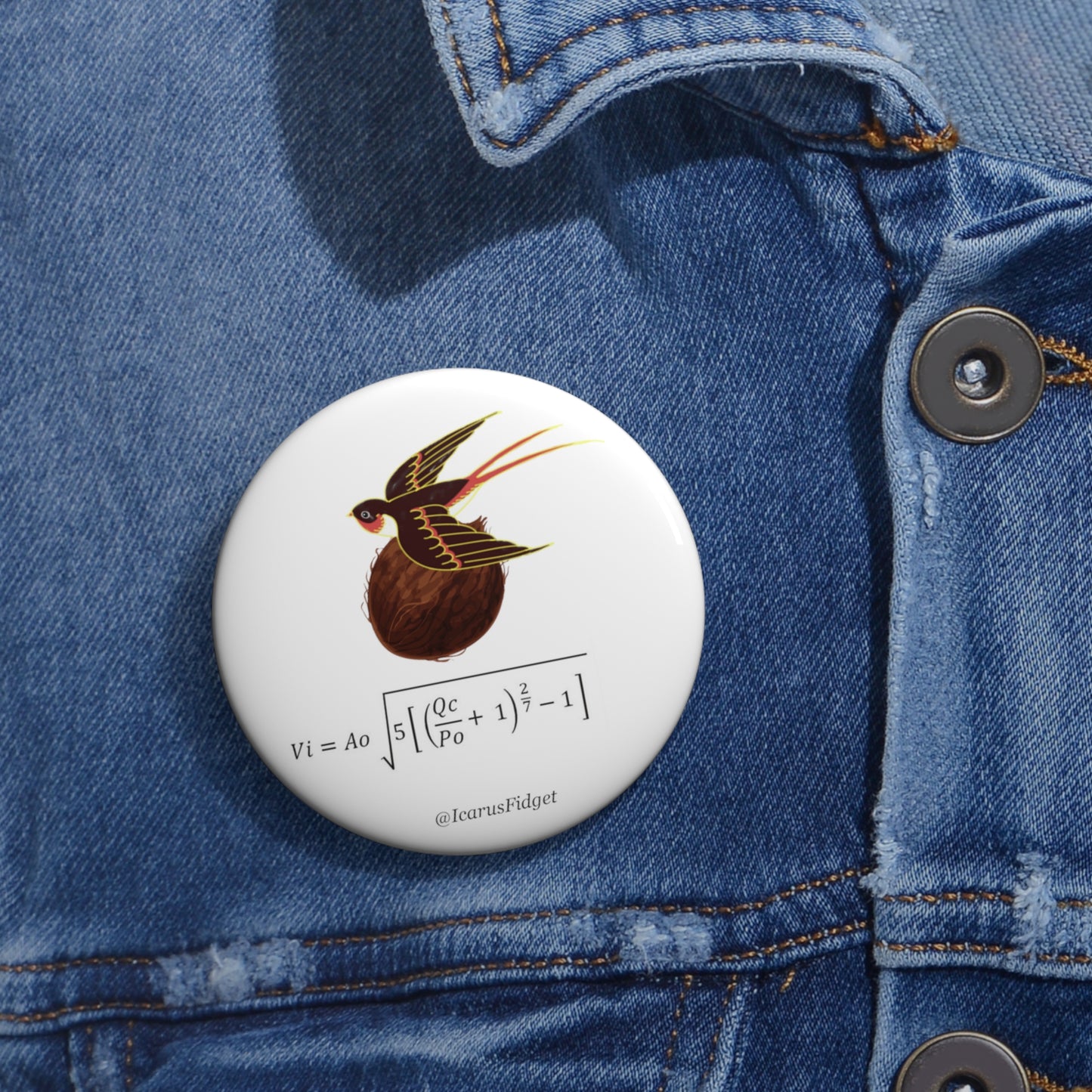 Airspeed velocity of an unladen swallow - pin