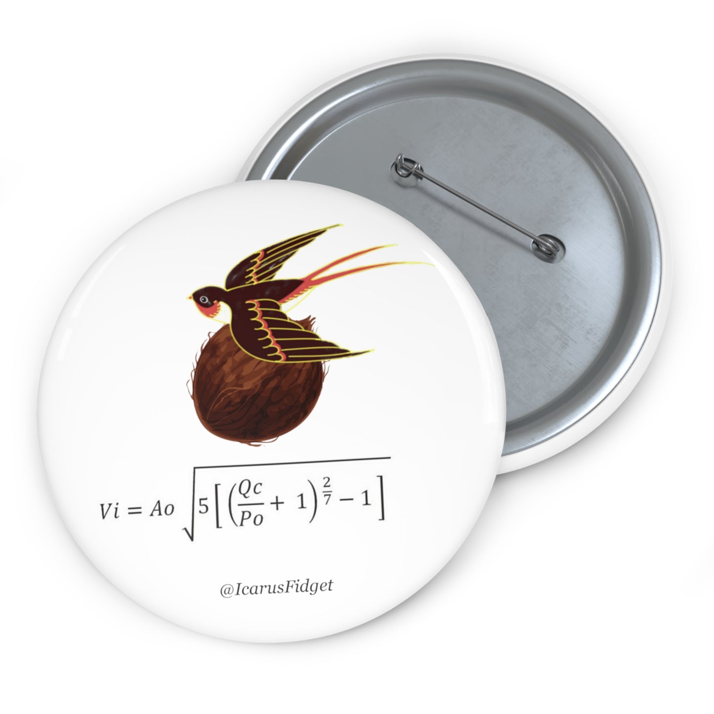 Airspeed velocity of an unladen swallow - pin