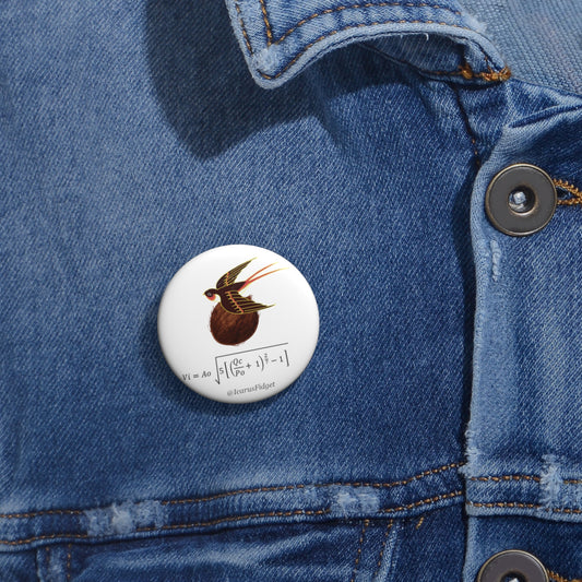 Airspeed velocity of an unladen swallow - pin