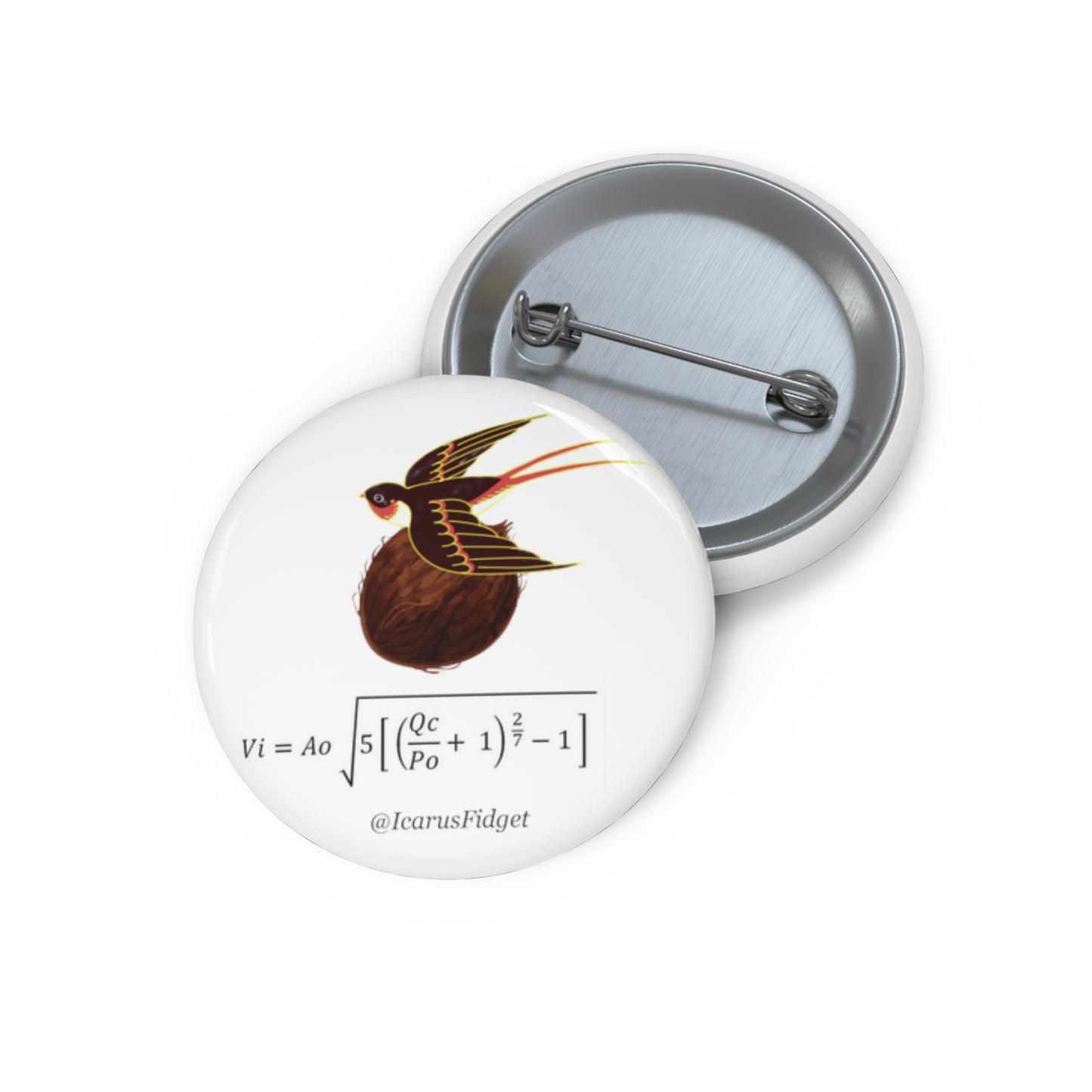 Airspeed velocity of an unladen swallow - pin