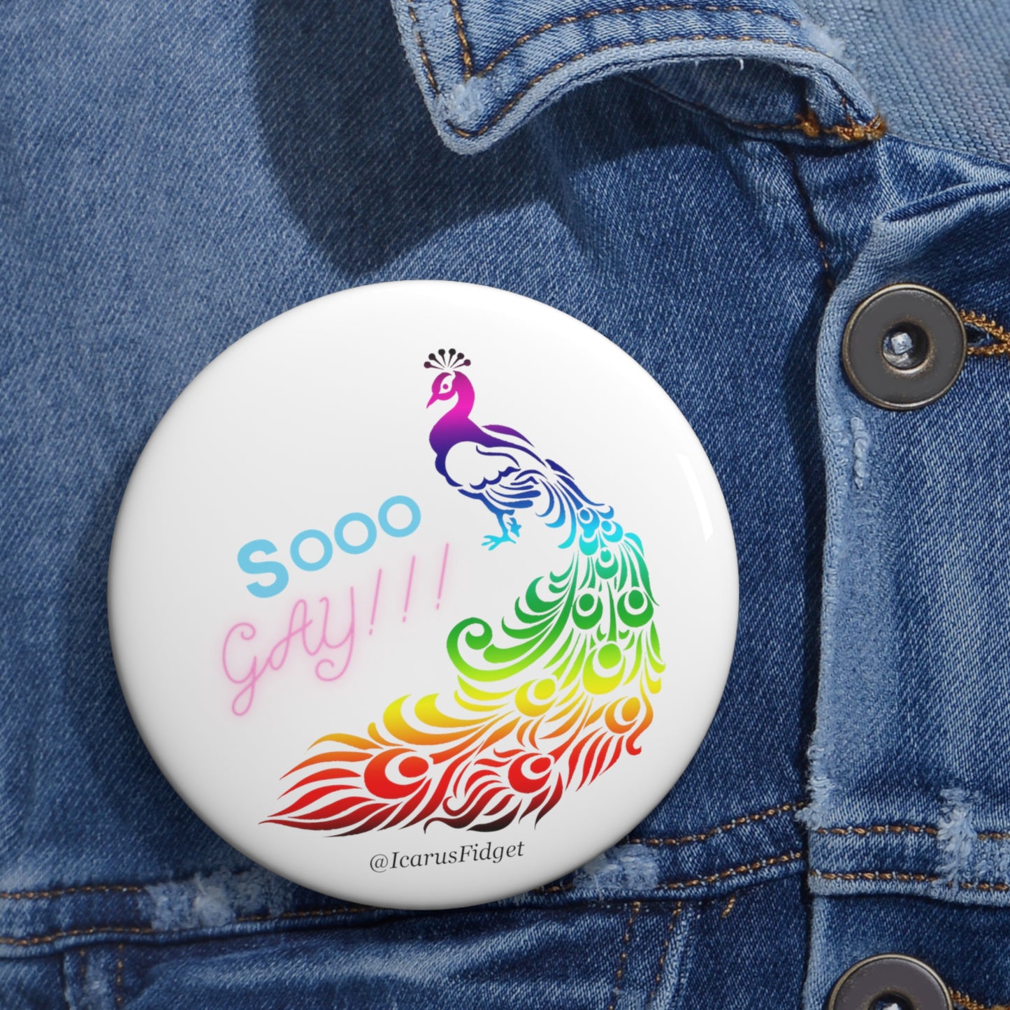 Gay Peacock - Pin Buttons