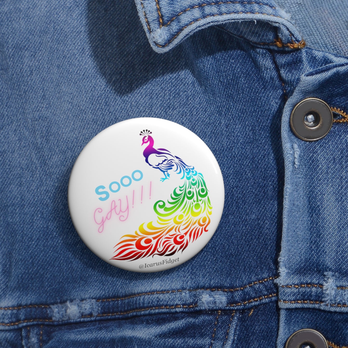 Gay Peacock - Pin Buttons