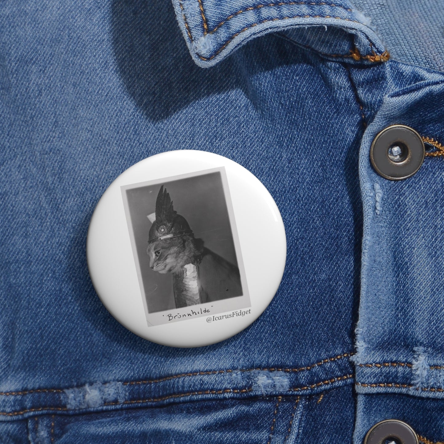 Brunnhilde the Valkyrie Cat - Pin Buttons