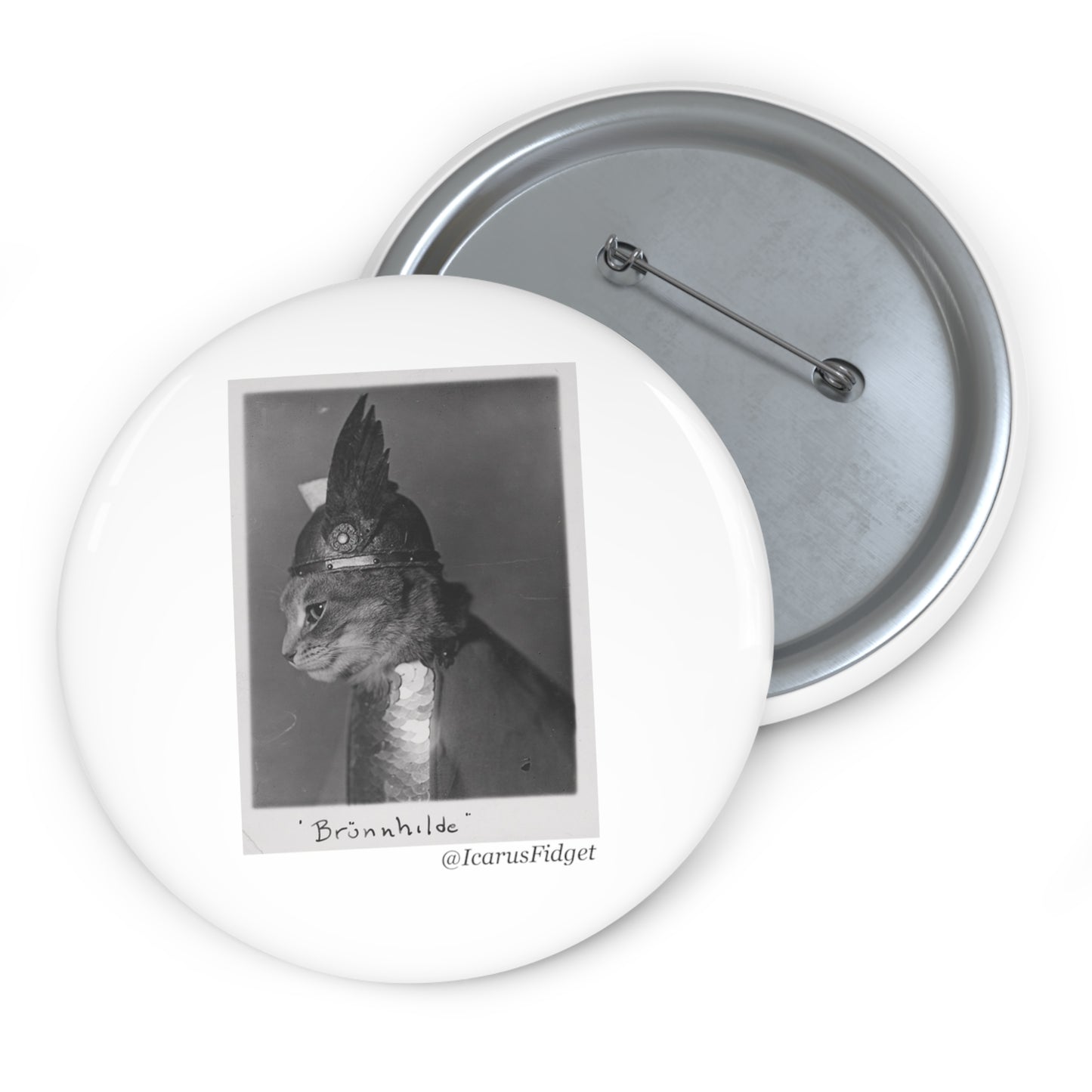 Brunnhilde the Valkyrie Cat - Pin Buttons